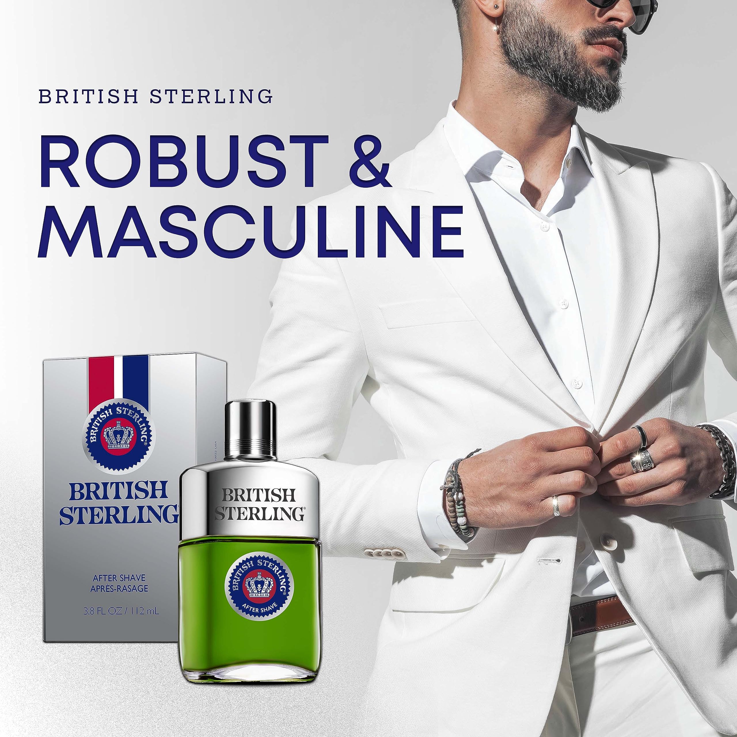 Dana British Sterling Aftershave for Men - 3.8 oz | Classic Scent