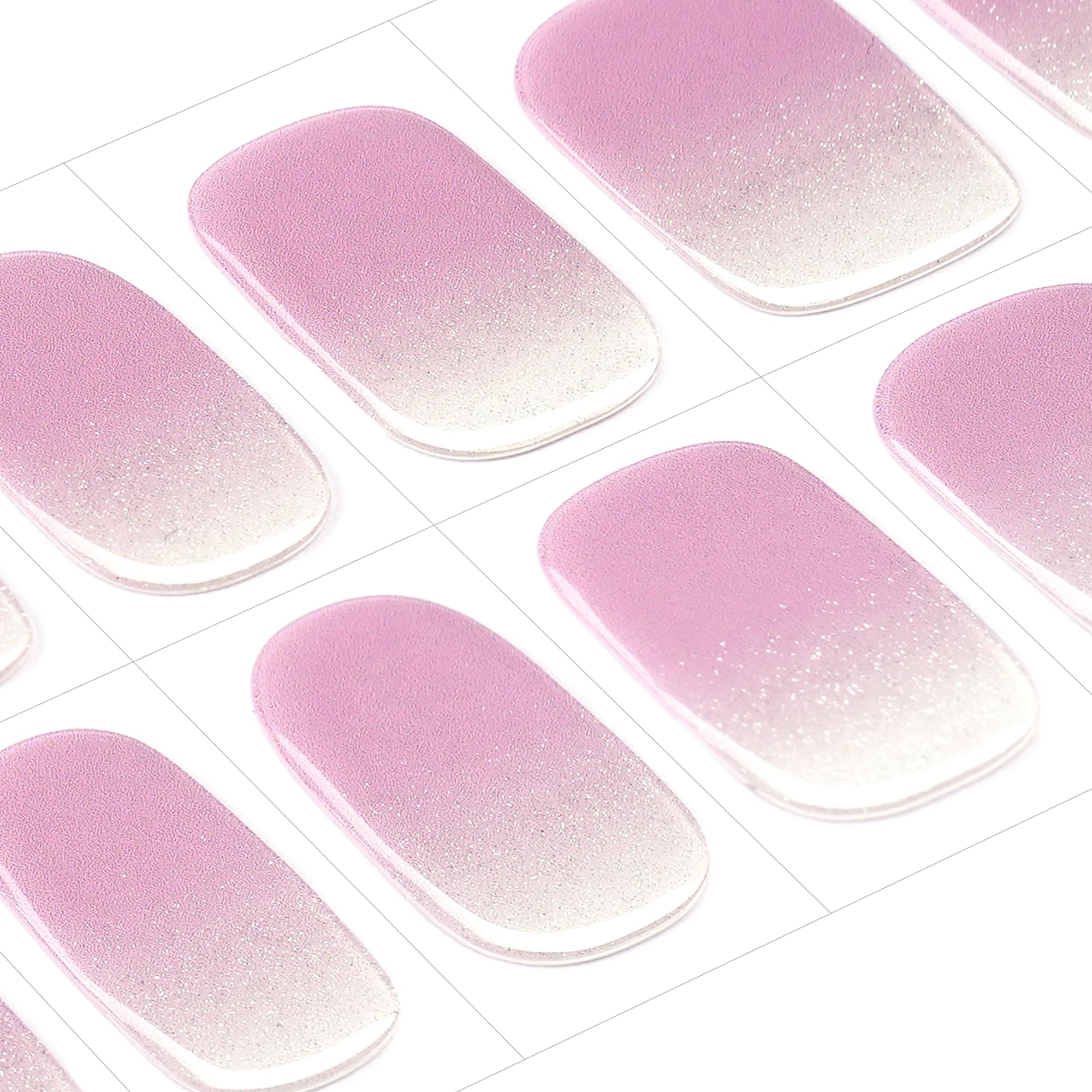 DANNI & TONI Semi-Cured Gel Nail Strips – Lavender Gradient (Lilac Sheen), 28 Wraps