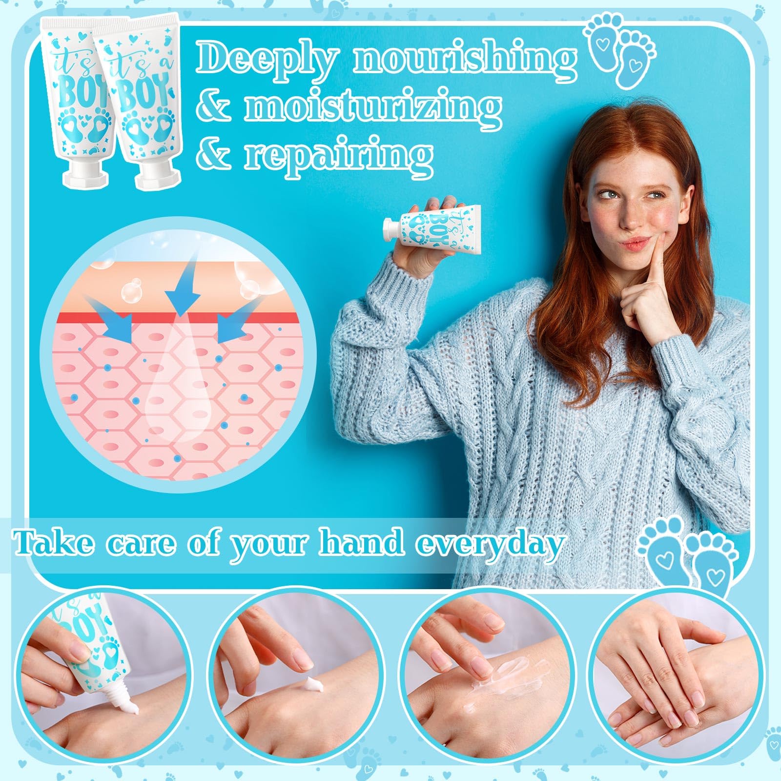 Dansib 48-Set Baby Shower Hand Cream Gifts for Guests | Travel-Size Party Favors