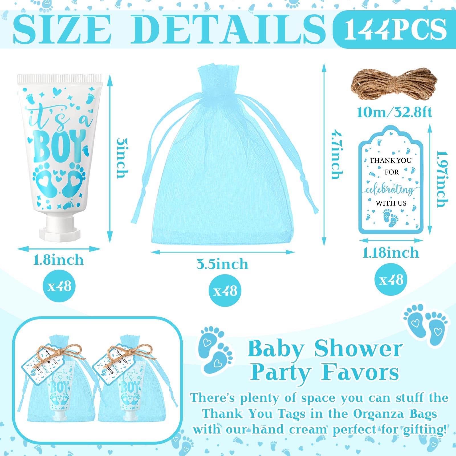 Dansib 48-Set Baby Shower Hand Cream Gifts for Guests | Travel-Size Party Favors