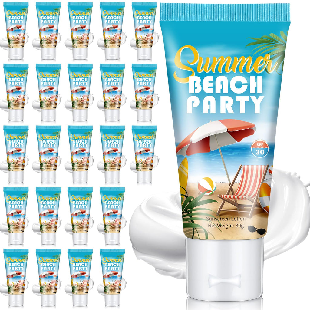 Dansib 24 Pcs Mini Sunscreen Bulk – SPF 30, Water-Resistant, 1oz Travel Size for Weddings & Gifts