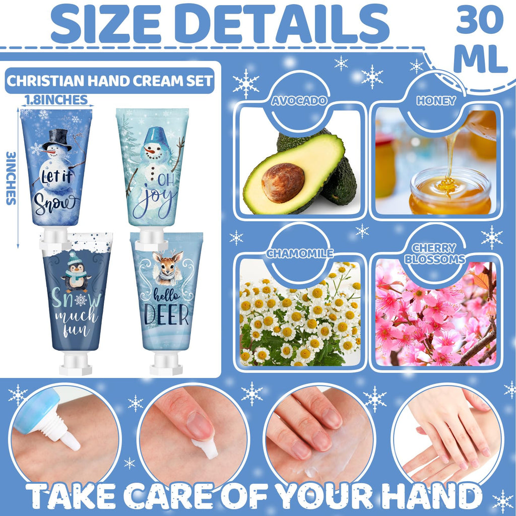Dansib 24-Pack Winter Hand Cream Gift Set – Travel-Size Moisturizing Lotion