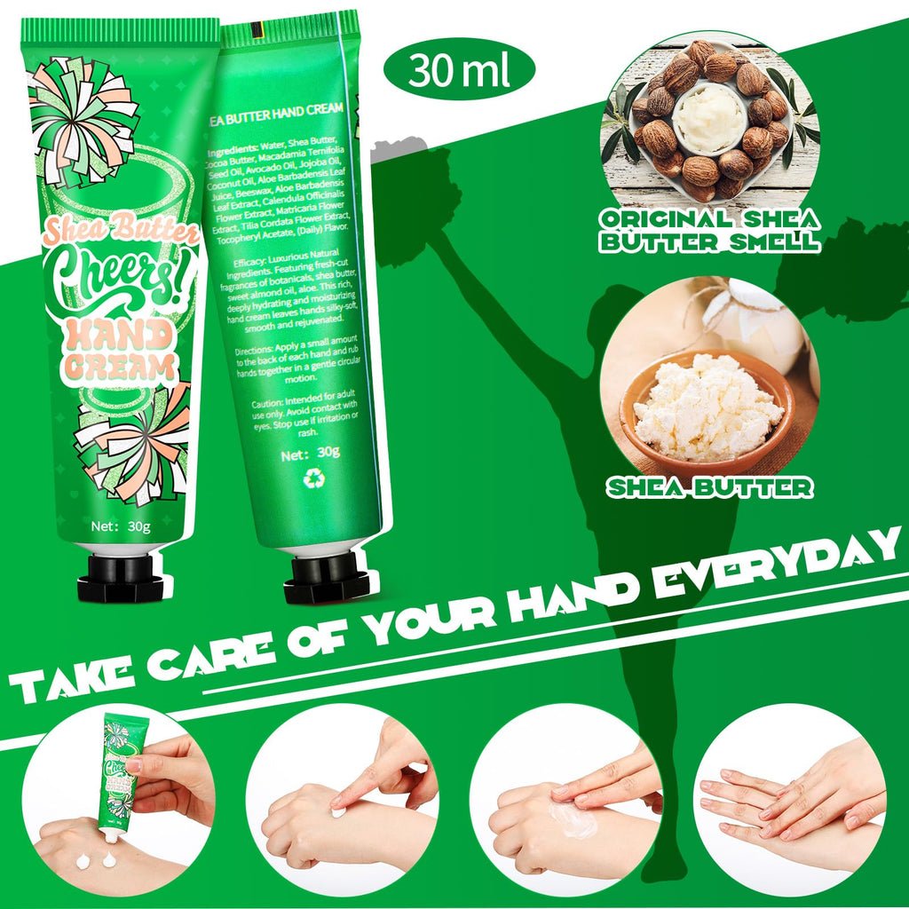 Dansib 24-Piece Cheer Team Hand Cream Bulk — Green Gift Set for Cheerleaders