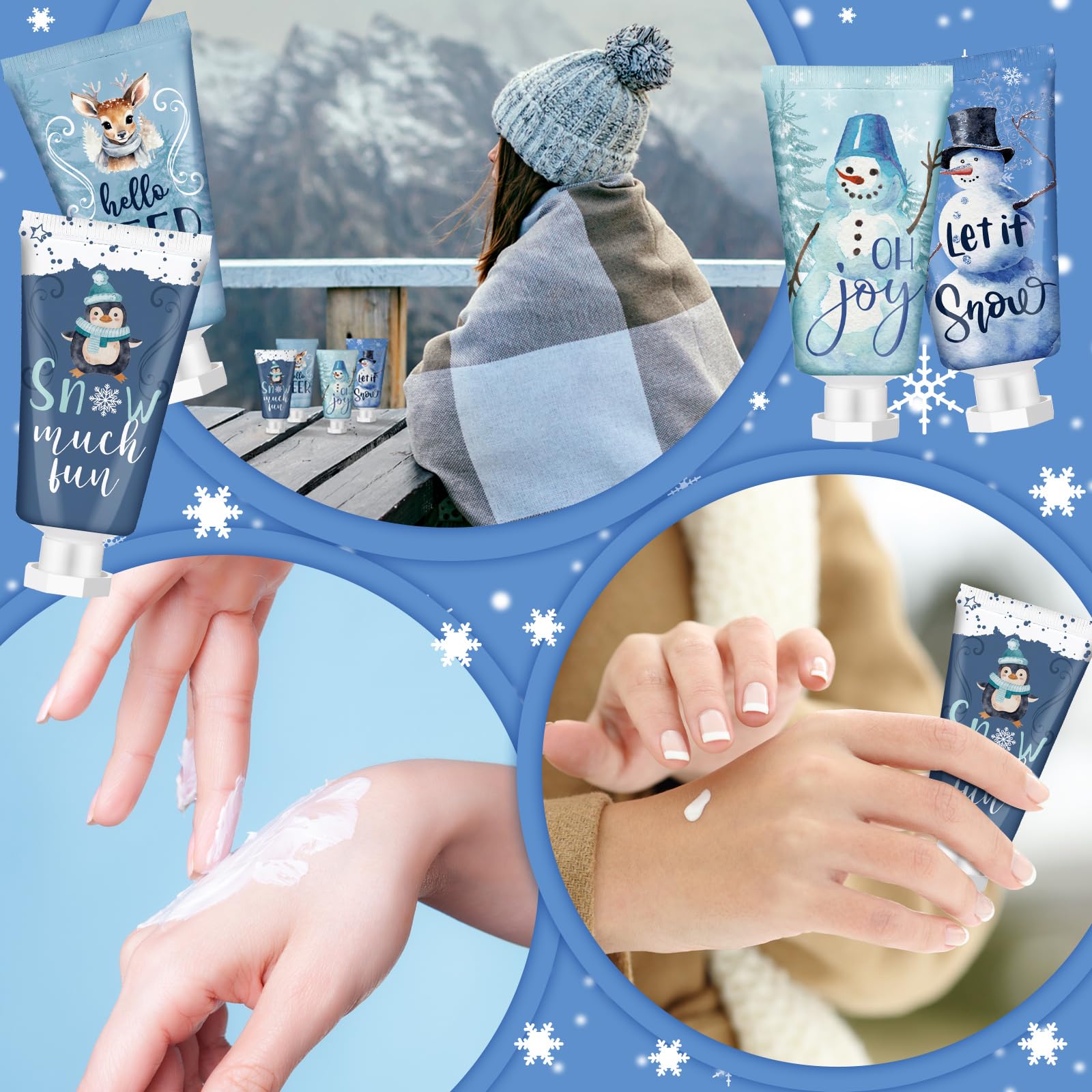 Dansib 24-Pack Winter Hand Cream Gift Set – Travel-Size Moisturizing Lotion
