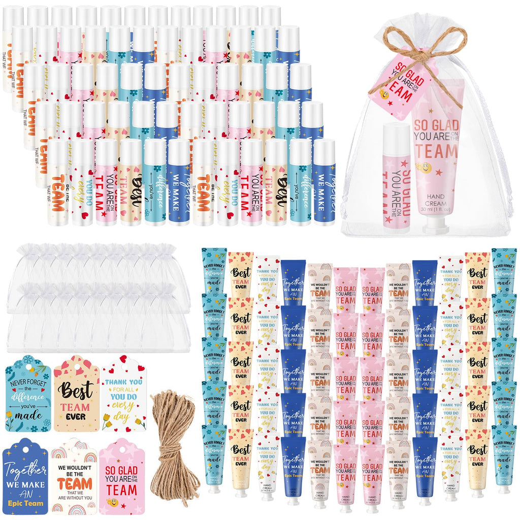 Dansib 72‑Set Team Appreciation Gift Set – Hand Cream & Lip Balm for Coworkers