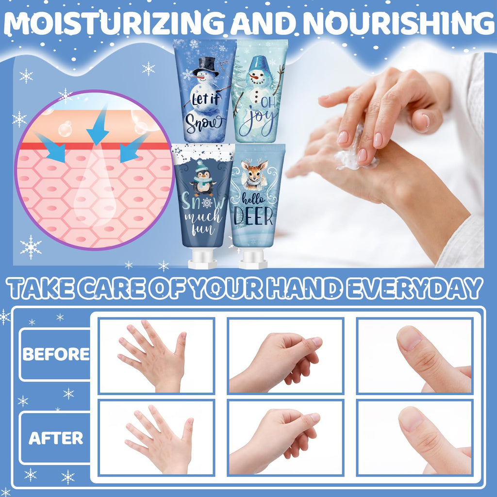 Dansib 48 Winter Hand Cream Set – Travel-Size Moisturizers for Dry Skin