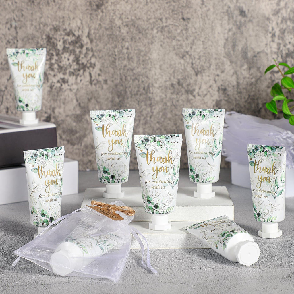 Dansib 48-Set Baby Shower Hand Cream Gift – Eucalyptus Leaves Design