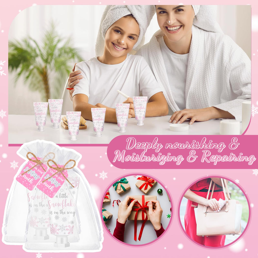 Dansib 48-Set Baby Shower Hand Cream Gift Favors – Snowflake Design, Mini Travel Size