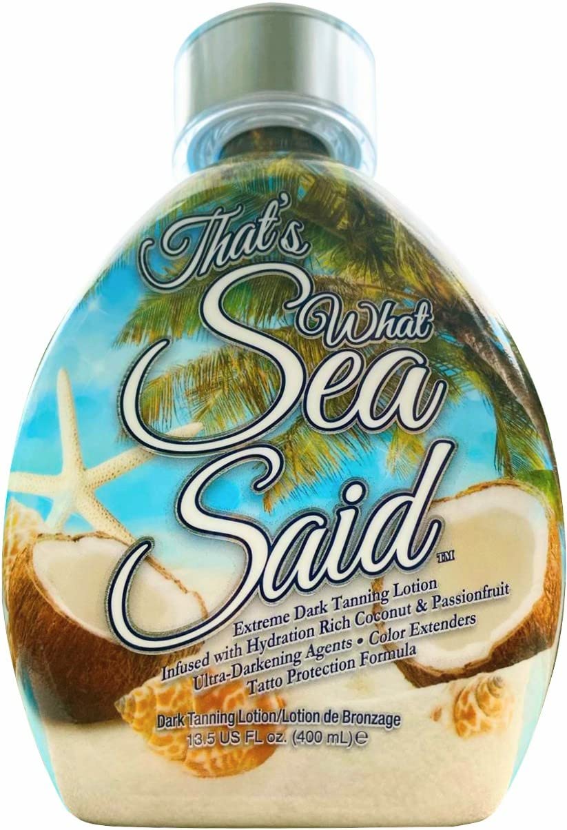 Thats What Sea Said Tanning Bed Lotion Accelerator by DARK TANS EXCLUSIVE | Indoor & Outdoor Tan Enhancer