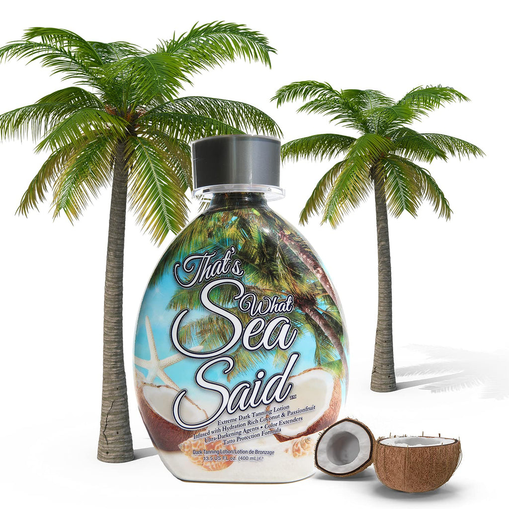 Thats What Sea Said Tanning Bed Lotion Accelerator by DARK TANS EXCLUSIVE | Indoor & Outdoor Tan Enhancer