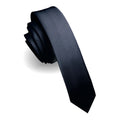 Dark Blue Skinny Silk Tie