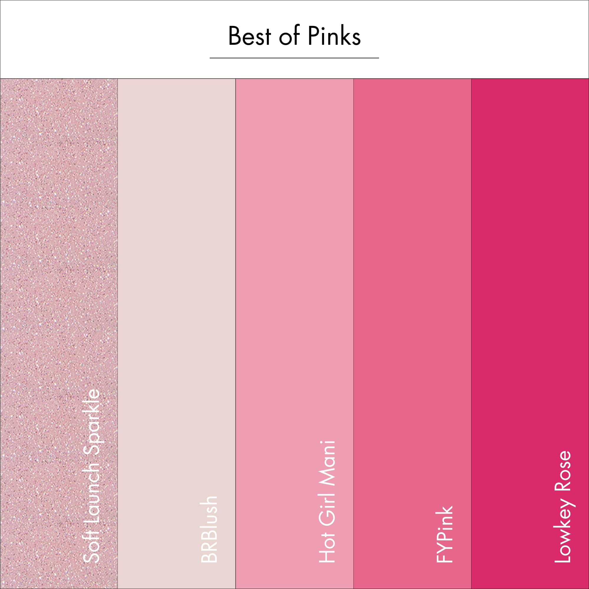 Dashing Diva Gloss Nail Strips 5-in-1 Kit - Best of Pinks | UV Free, Chip Resistant, Long-Lasting Gel Nail Strips