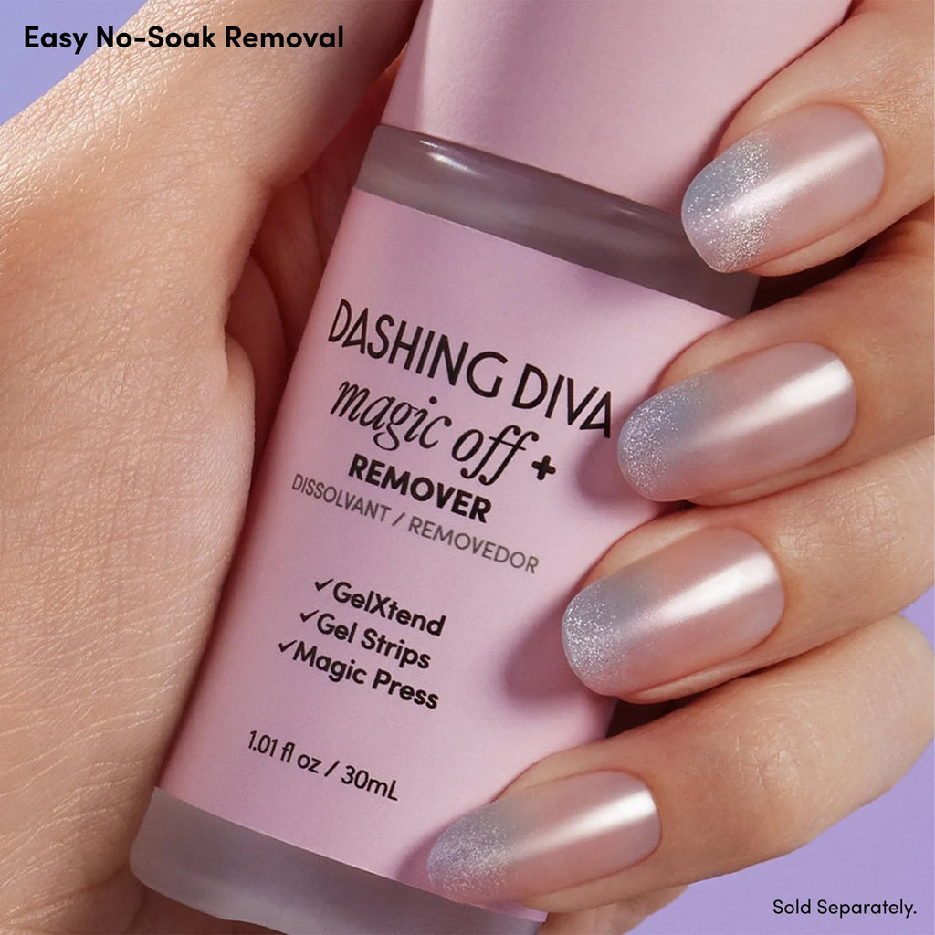 Dashing Diva Glaze Nail Strip Duo – Pearly Whites & Pastel Baby, Long-Lasting Semi-Cured Gel Strips