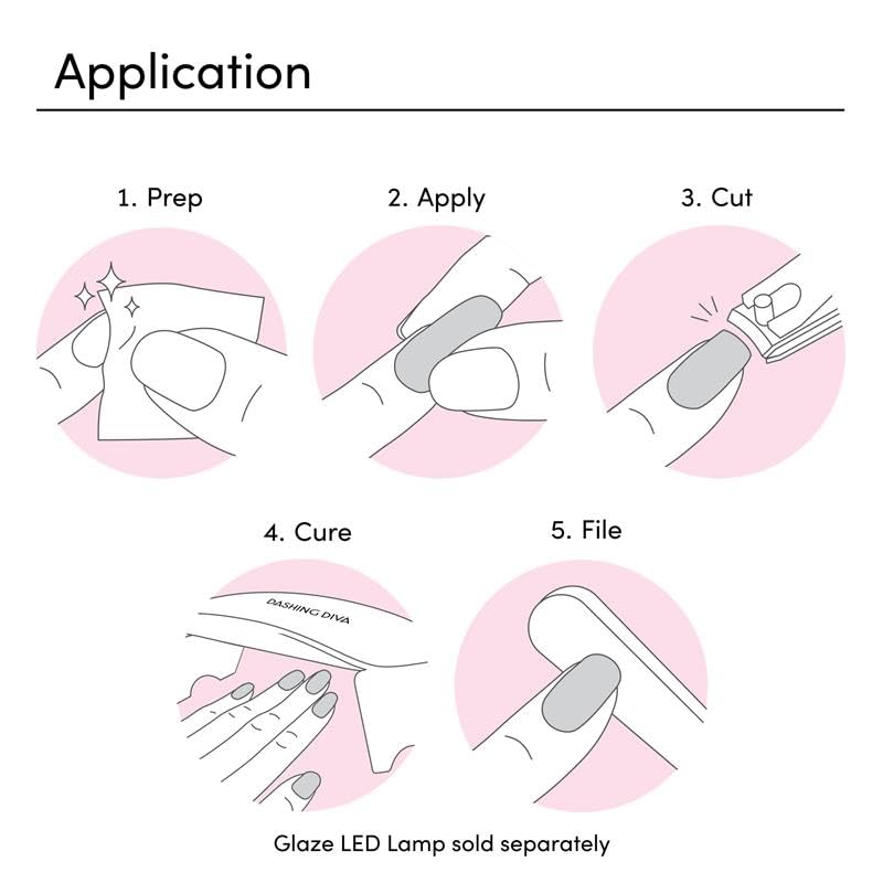 Dashing Diva Glaze Nail Strip Duo – Unicorn Glaze & Cotton Candy Glaze | Semi-Cured Gel Nails
