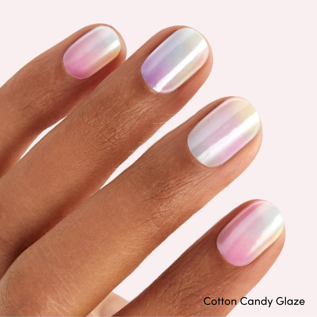 Dashing Diva Glaze Nail Strip Duo – Unicorn Glaze & Cotton Candy Glaze | Semi-Cured Gel Nails
