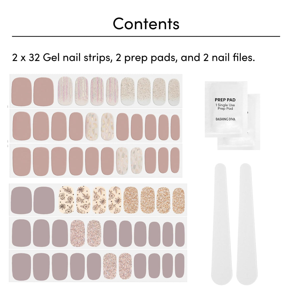 Dashing Diva Gloss Nail Strips Bundle – Lavender Dreams & After Glow | UV-Free, Chip-Resistant Gel Stickers
