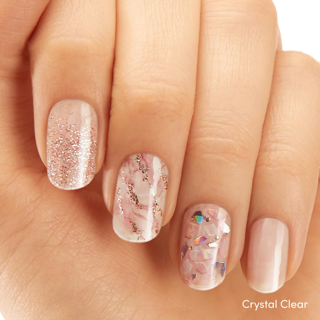 Dashing Diva Gloss Nail Strips Bundle – Classic Marbles (Crystal Clear & Maybe Marble)
