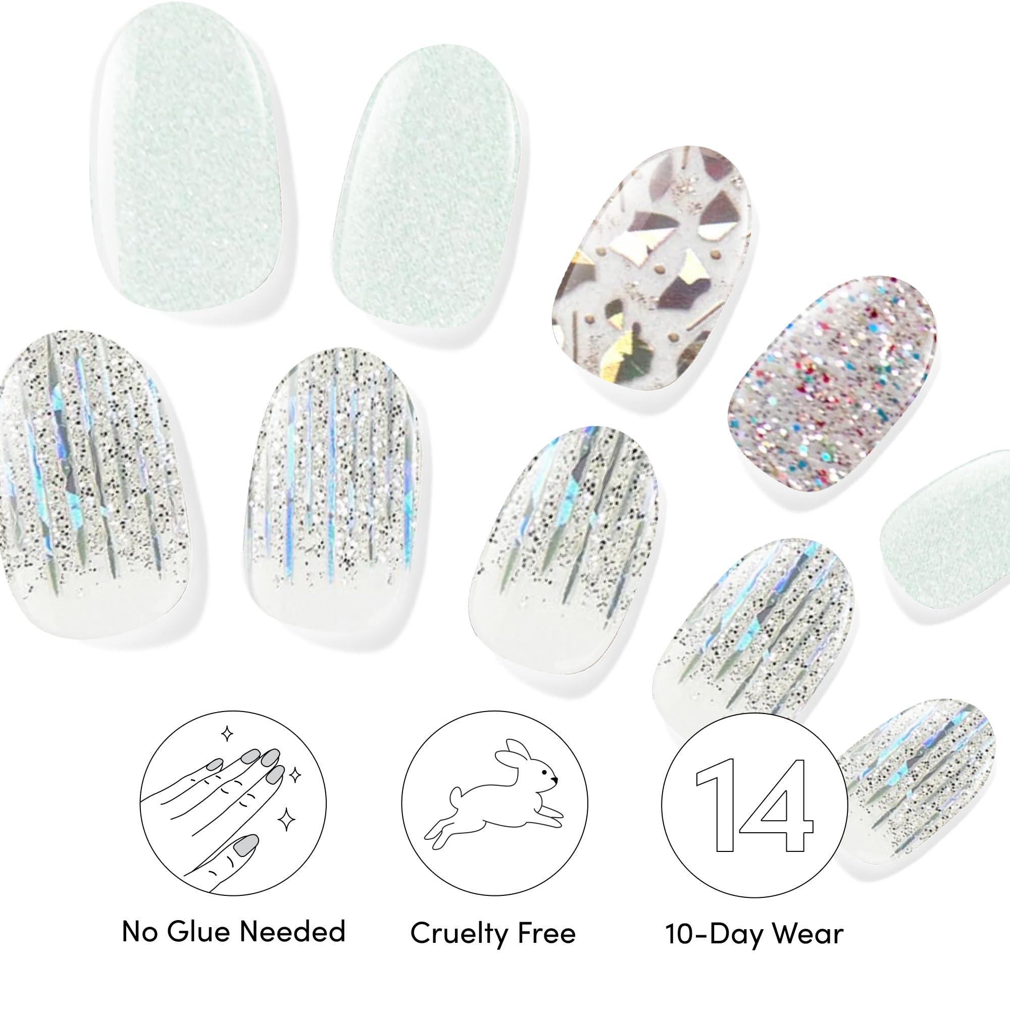 Dashing Diva Gloss Nail Strips Bundle – The Glam Collection: Meteor Shower & Going Platinum