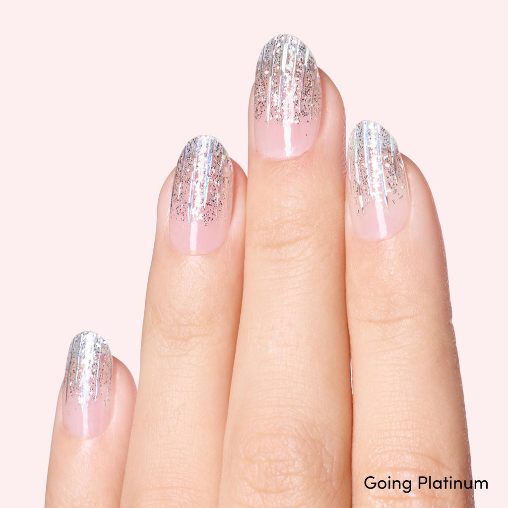 Dashing Diva Gloss Nail Strips Bundle – The Glam Collection: Meteor Shower & Going Platinum
