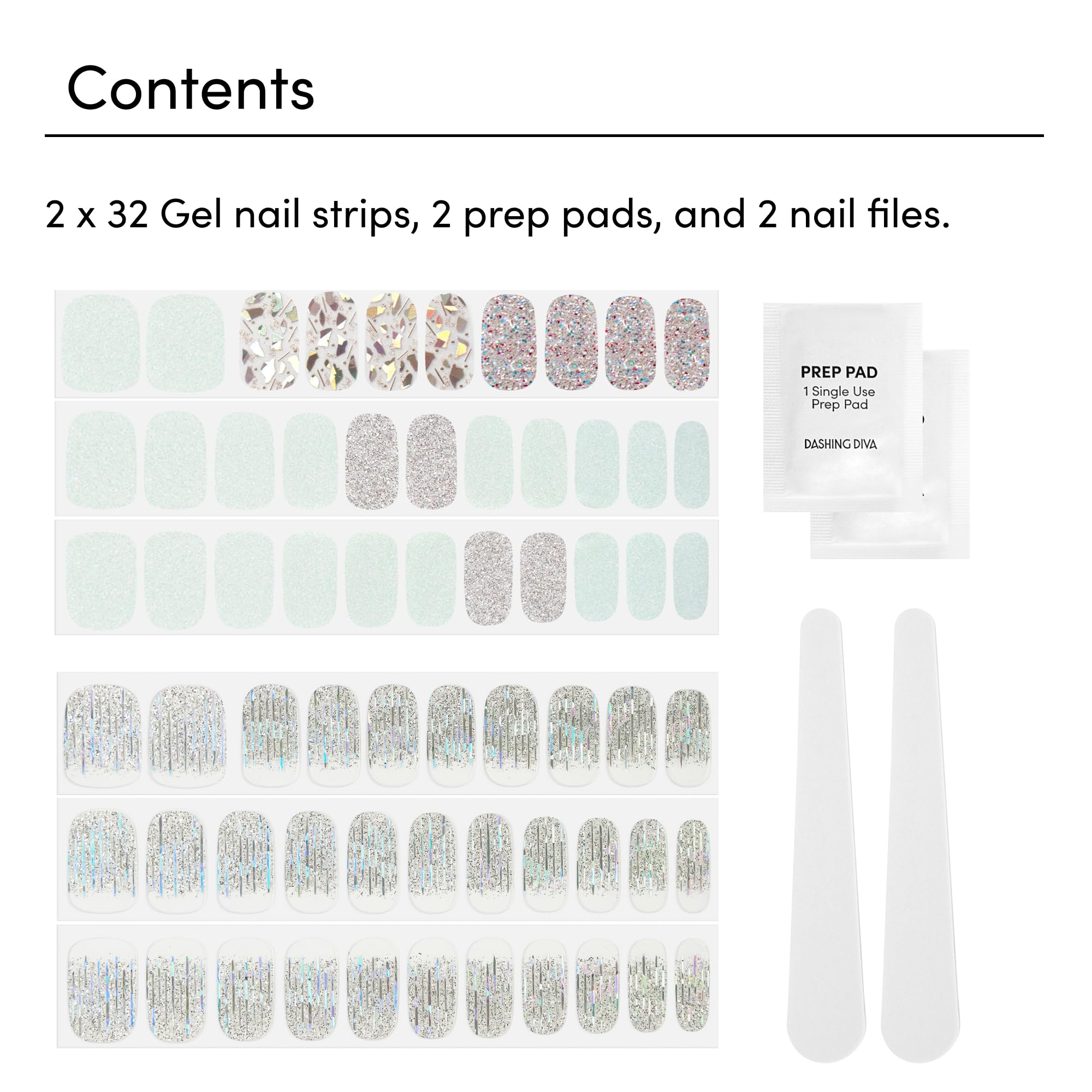 Dashing Diva Gloss Nail Strips Bundle – The Glam Collection: Meteor Shower & Going Platinum