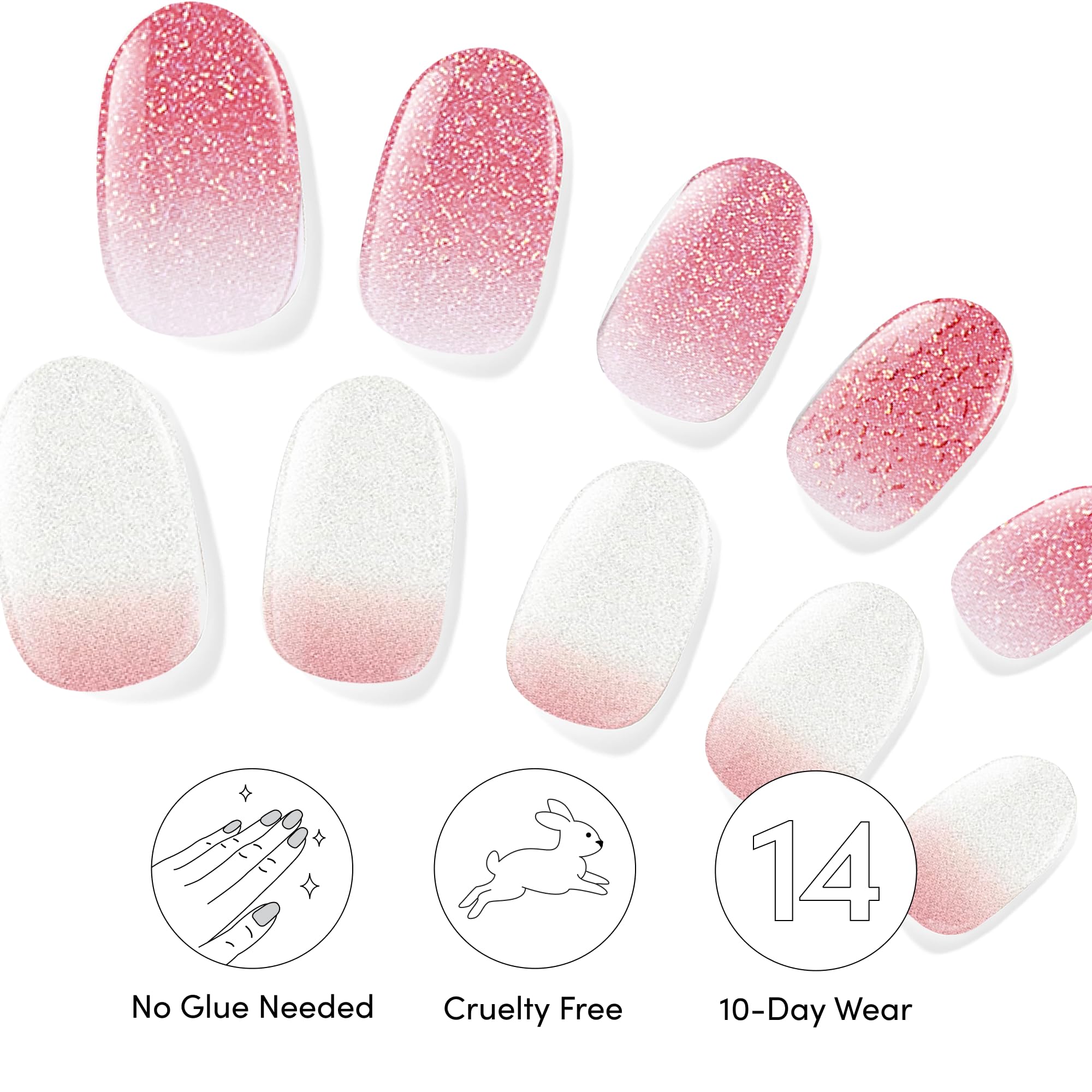 Dashing Diva Gloss Nail Strips Bundle - The Classic Ombre Collection: Smitten at Sundown & Mini Skirt