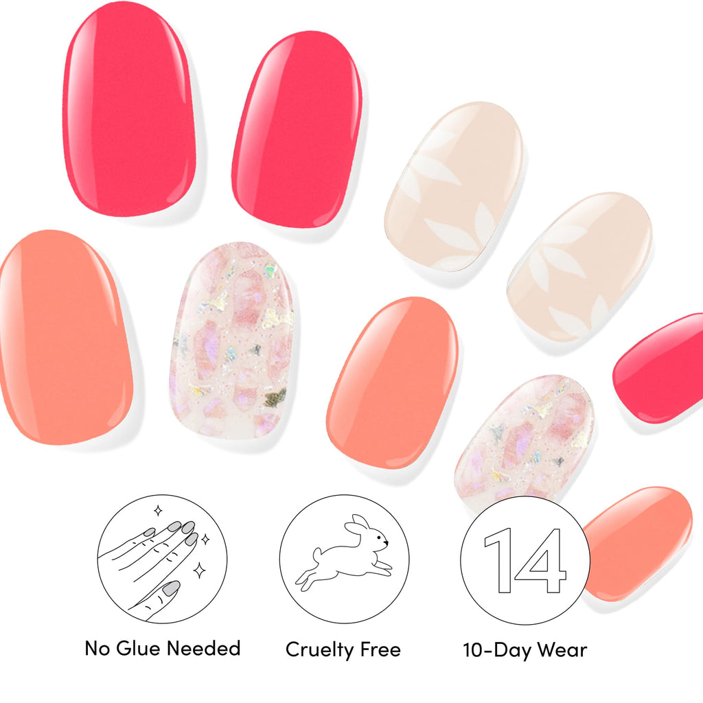 Dashing Diva Gloss Nail Strips Bundle – The Vivids Collection: Fruit Punch Petals & Papaya Breeze