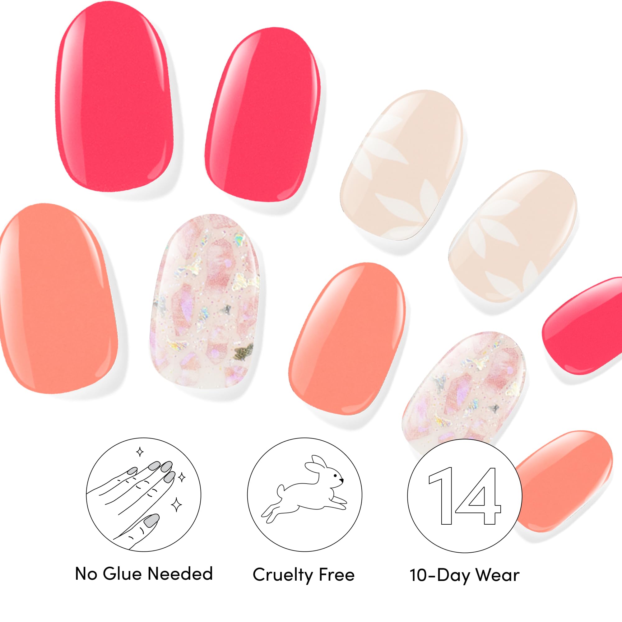 Dashing Diva Gloss Nail Strips Bundle – The Vivids Collection: Fruit Punch Petals & Papaya Breeze