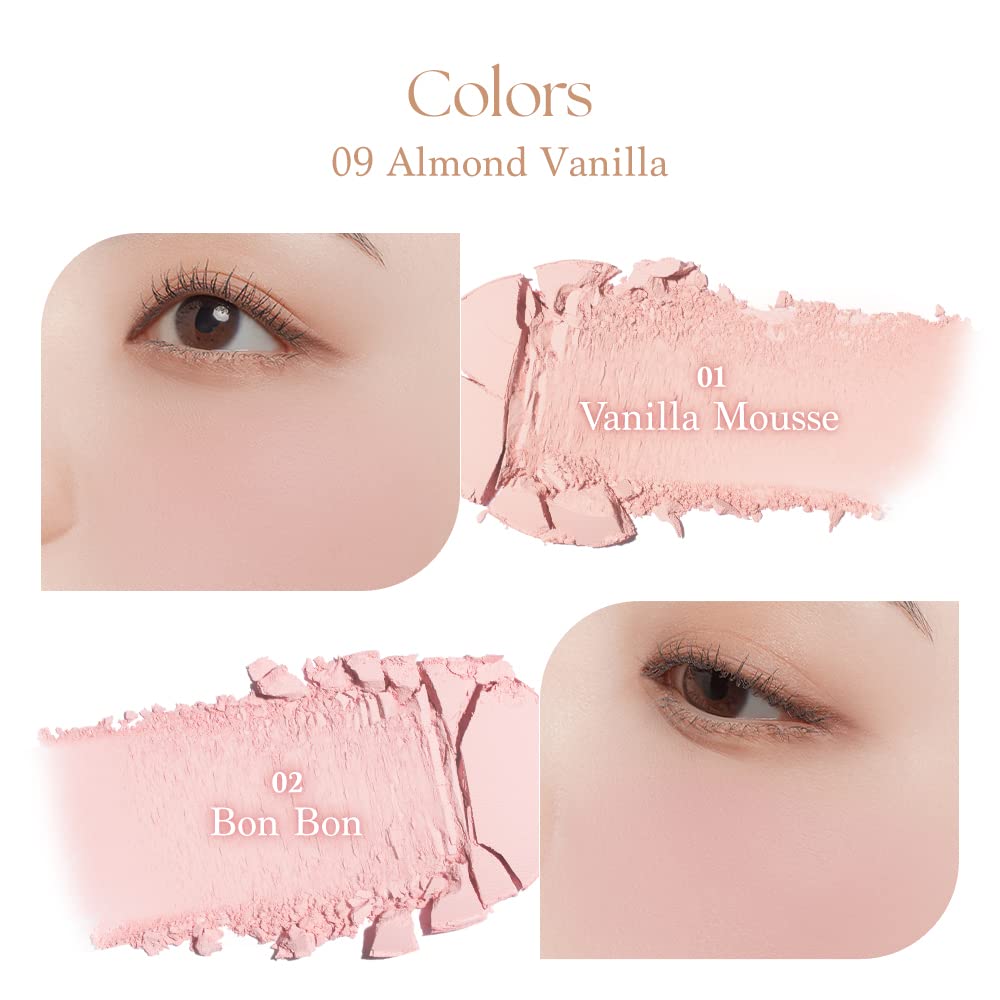 Dasique Blending Mood Cheek #09 Almond Vanilla – 4-Shade Vegan Blush Palette