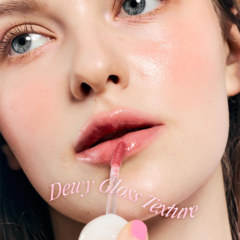 dasique Pure Water Lip Gloss #02 Bare Pomelo – Dewy, Buildable, Non-Sticky K-Beauty Lip Gloss