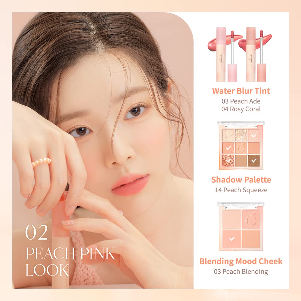 dasique Water Blur Tint #03 Peach Ade – Vegan Lip Tint, Silky Finish