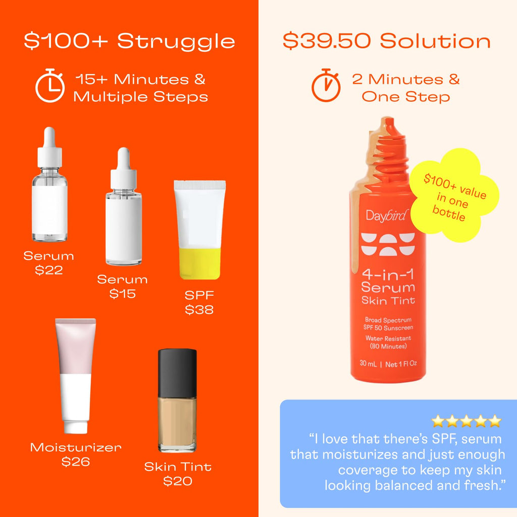 Daybird 4 in 1 Tinted Serum SPF 50+ Niacinamide – Medium-Deep, 1 Oz