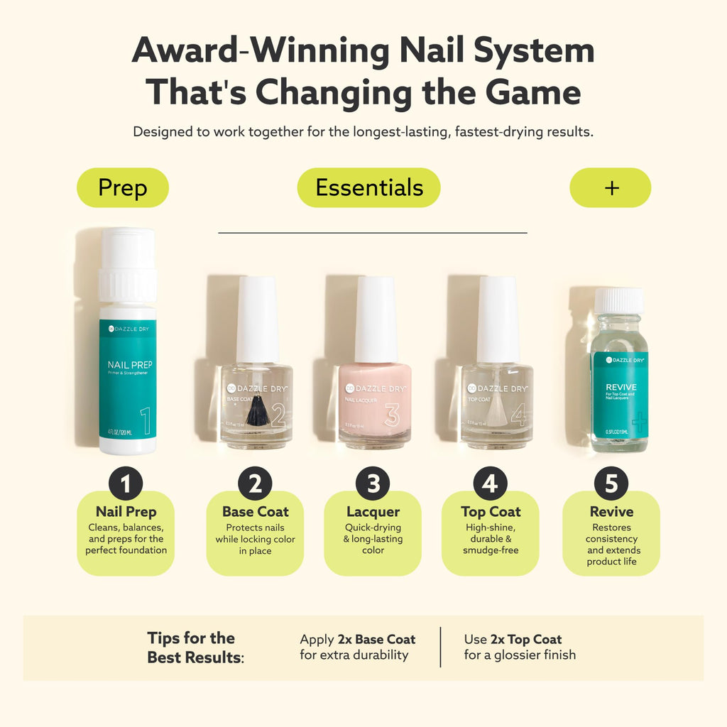 Dazzle Dry Nail Lacquer (Step 3) – Campus Crush – Medium Salmon Mauve Cream (0.5 fl oz)