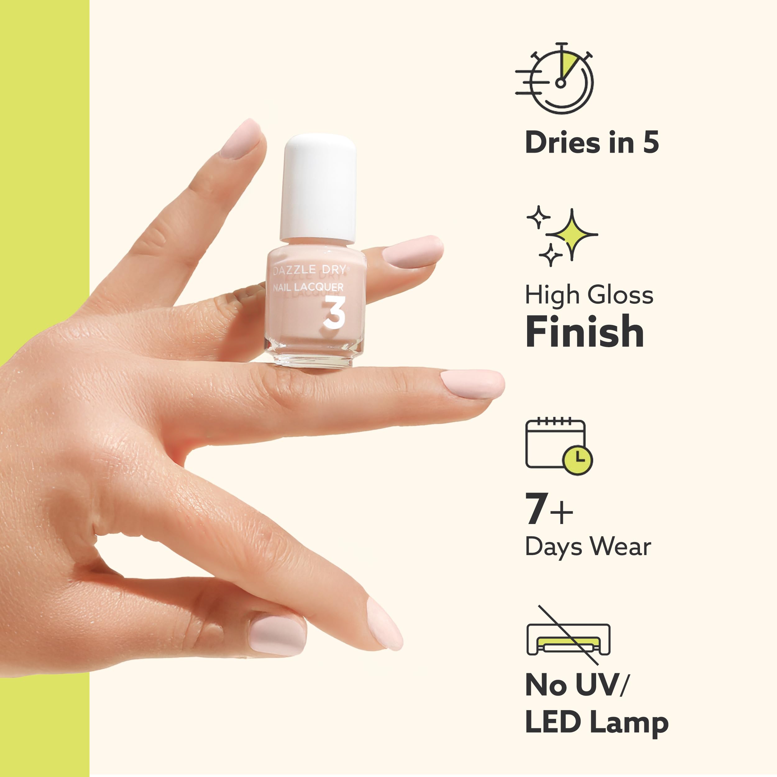 Dazzle Dry Elevation Mini Flight: 5 Mini Lacquers, Fast-Dry & Long-Lasting