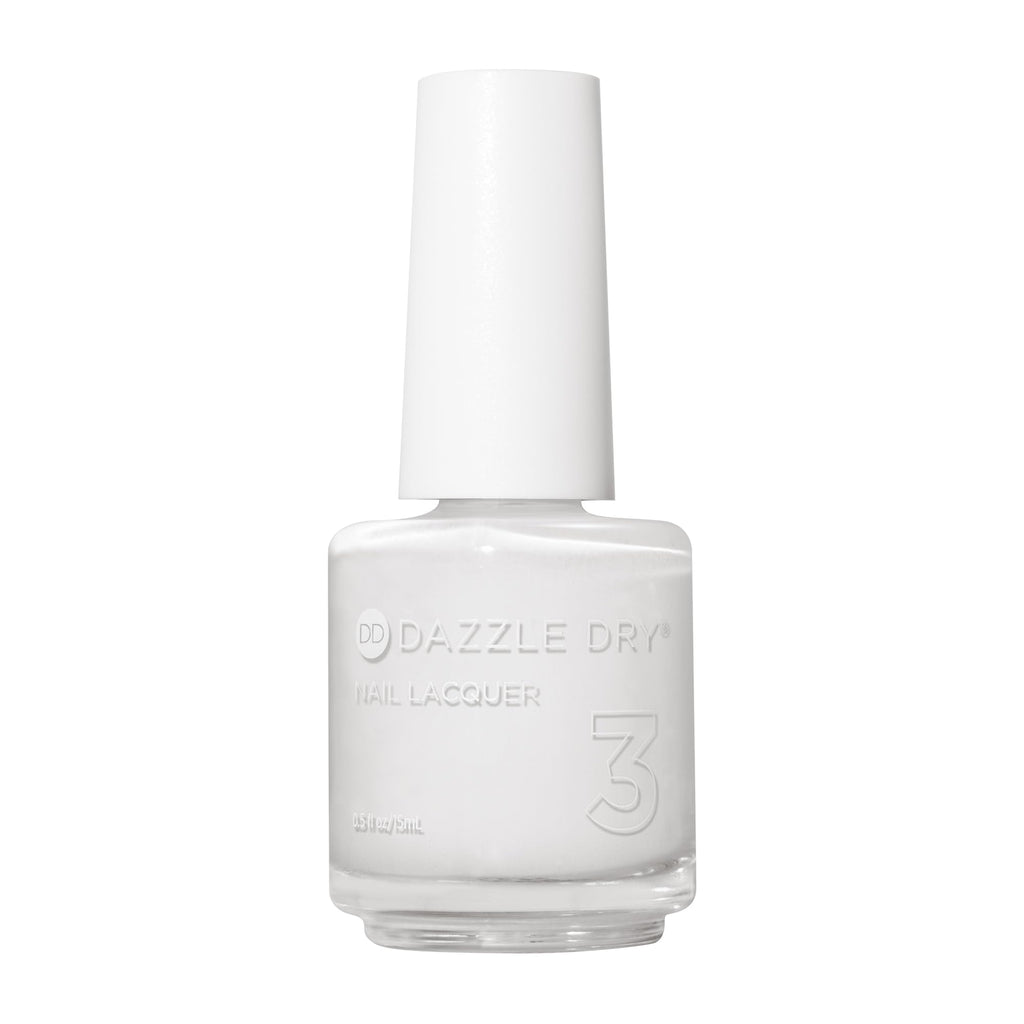Dazzle Dry Nail Lacquer Step 3 White Lightning – Stark White Cream (0.5 fl oz)