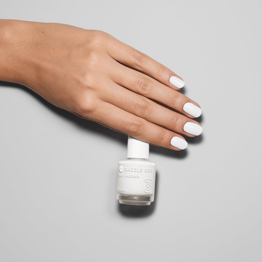 Dazzle Dry Nail Lacquer Step 3 White Lightning – Stark White Cream (0.5 fl oz)