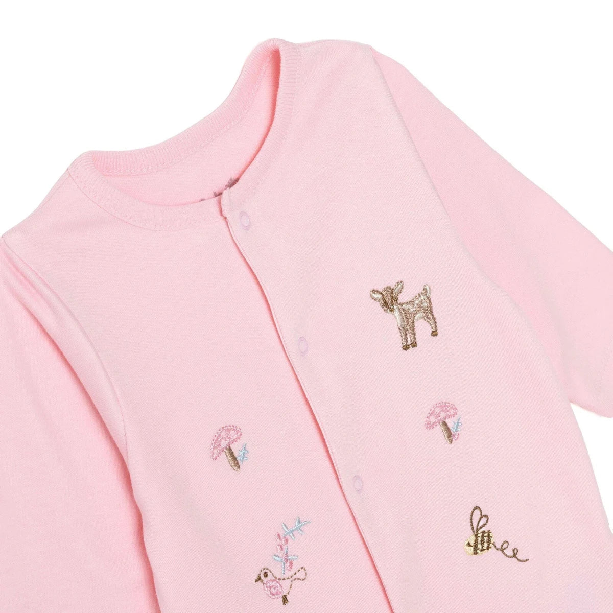 Bebetto Animal Print Long Sleeve Interlock Baby Sleepsuit with Feet (Newborn to 6-9 Months)