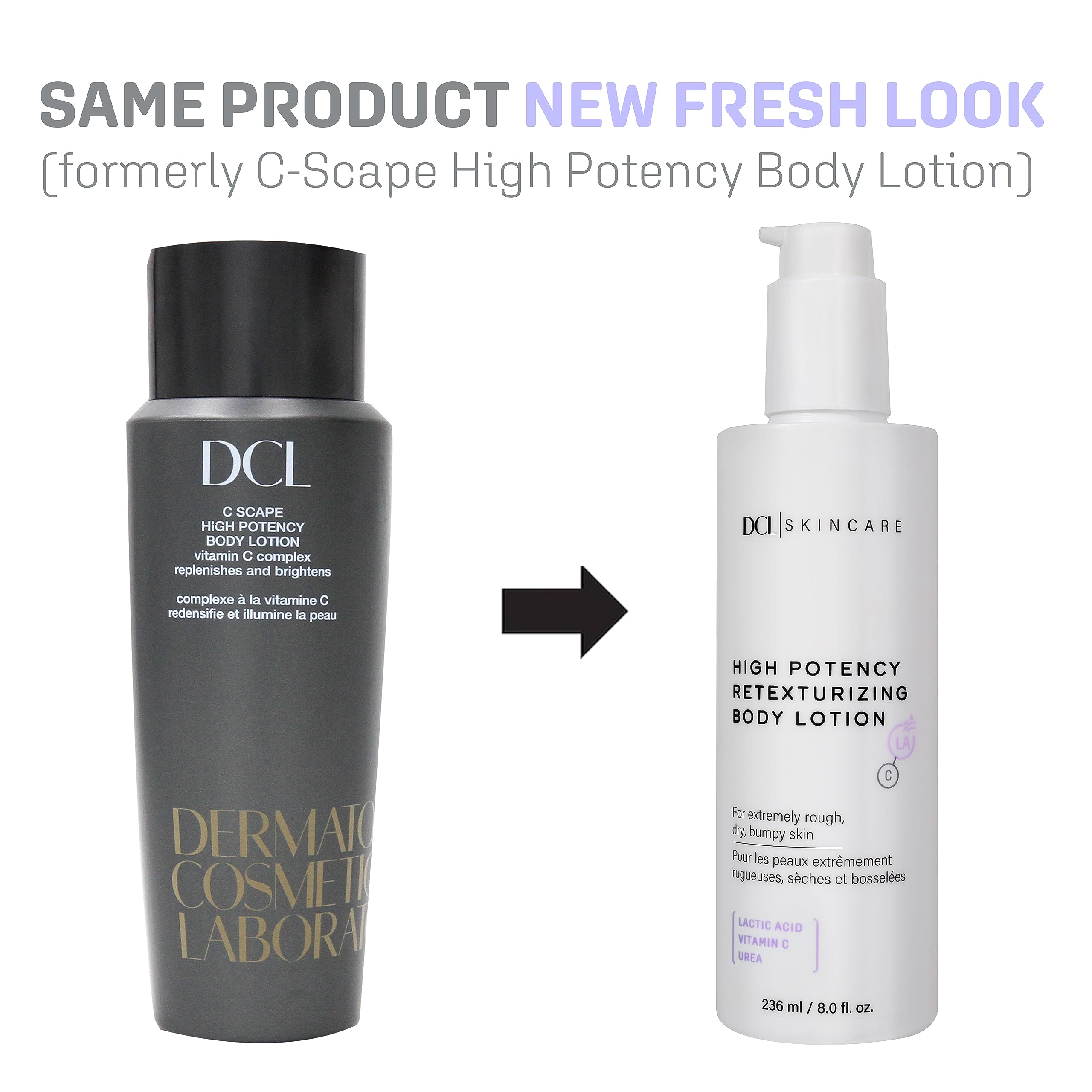 DCL Skincare High Potency Retexturizing Body Lotion – 8 fl oz