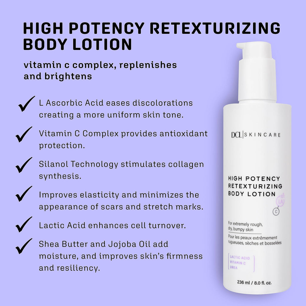 DCL Skincare High Potency Retexturizing Body Lotion – 8 fl oz