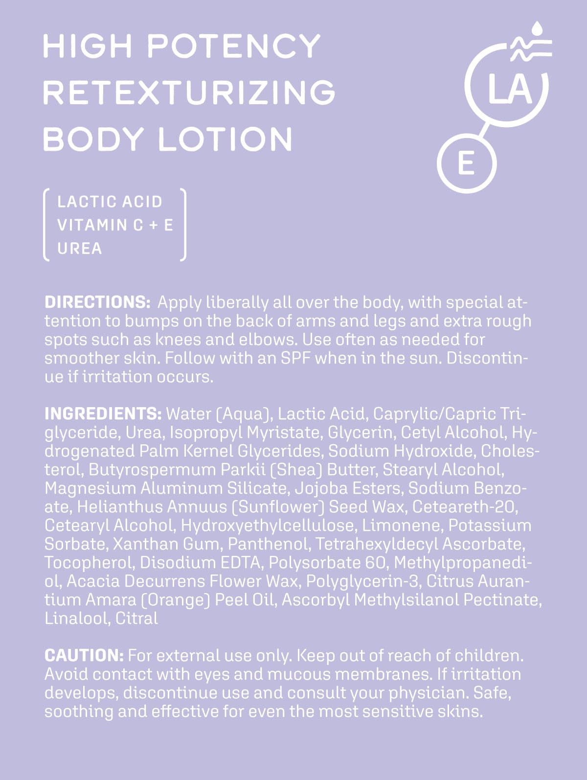 DCL Skincare High Potency Retexturizing Body Lotion – 8 fl oz