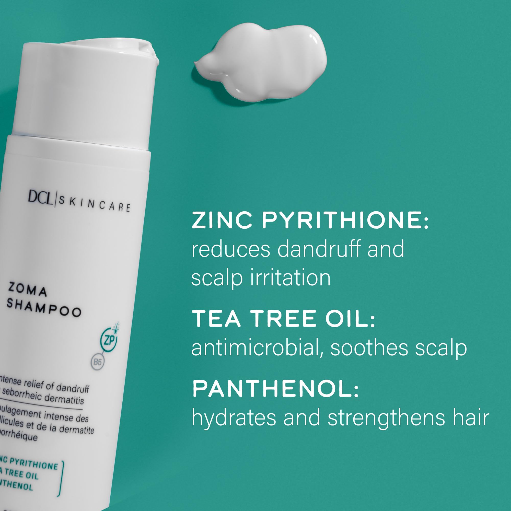 DCL Zoma Dandruff Control Shampoo with Zinc Pyrithione – 8 fl oz