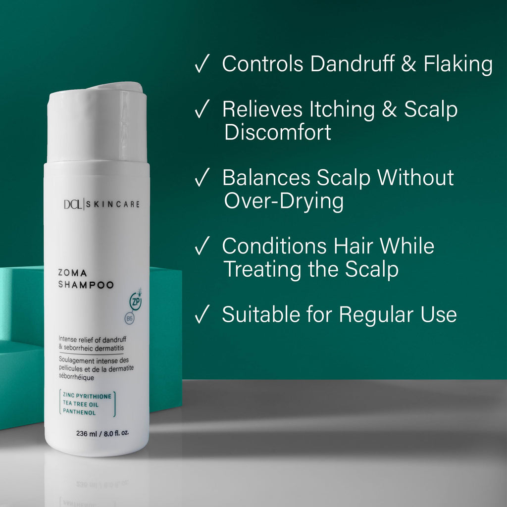 DCL Zoma Dandruff Control Shampoo with Zinc Pyrithione – 8 fl oz