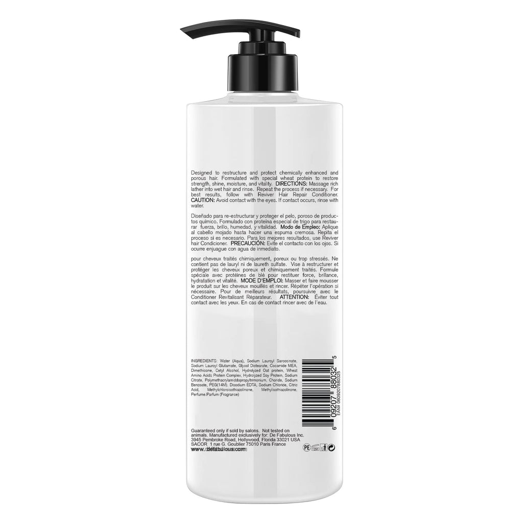 De Fabulous Reviver Hair Repair Shampoo 33.8 oz - Sulfate-Free Strength for Chemically Treated Hair