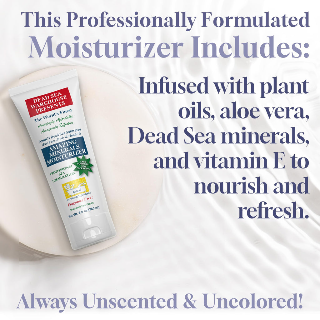 Dead Sea Warehouse Amazing Minerals Moisturizer - Fragrance Free 2-Pack