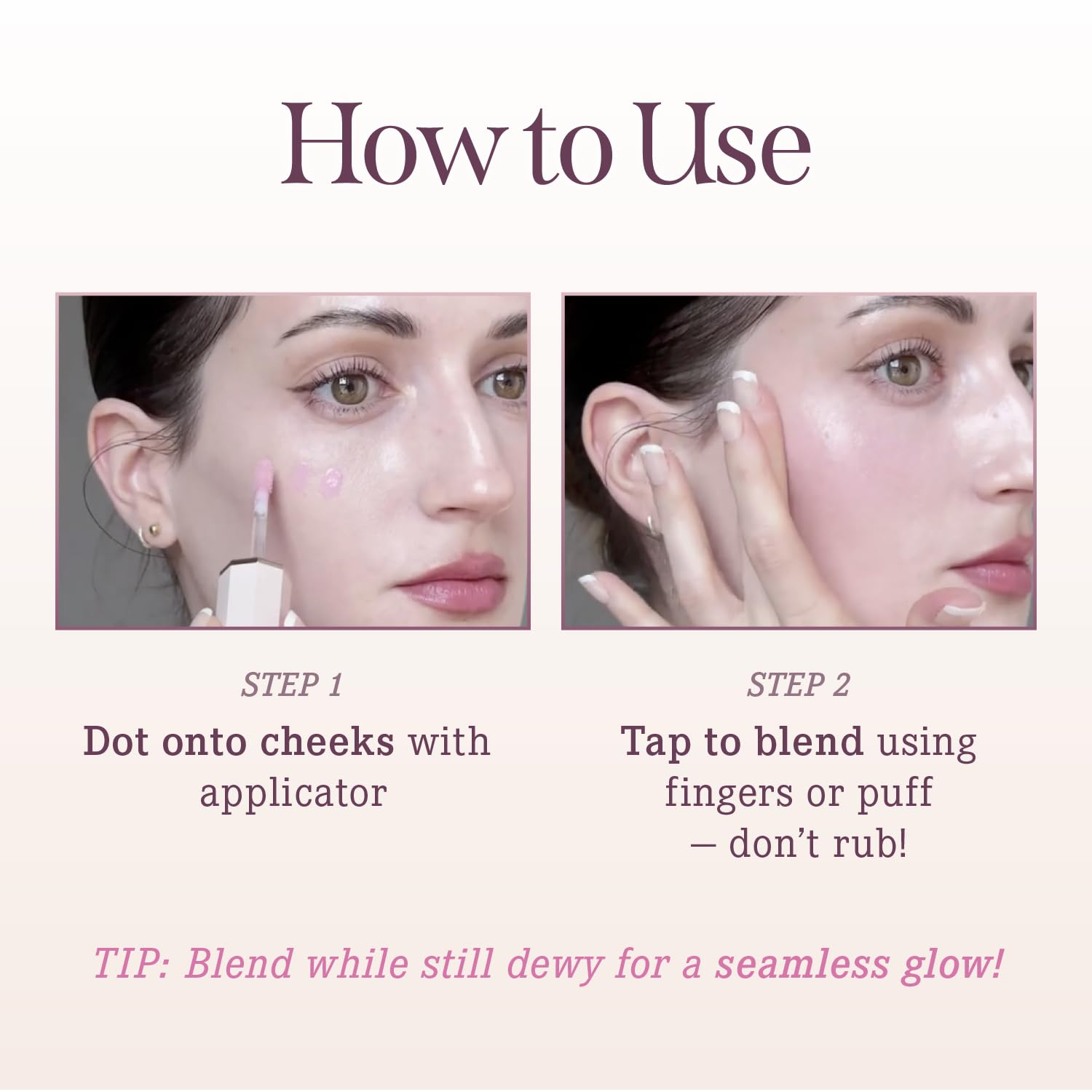 DEAR DAHLIA Petal Drop Blush (Softie) – Vegan Liquid Blush for Dewy, Buildable Color | Long-Wear Cheek Makeup