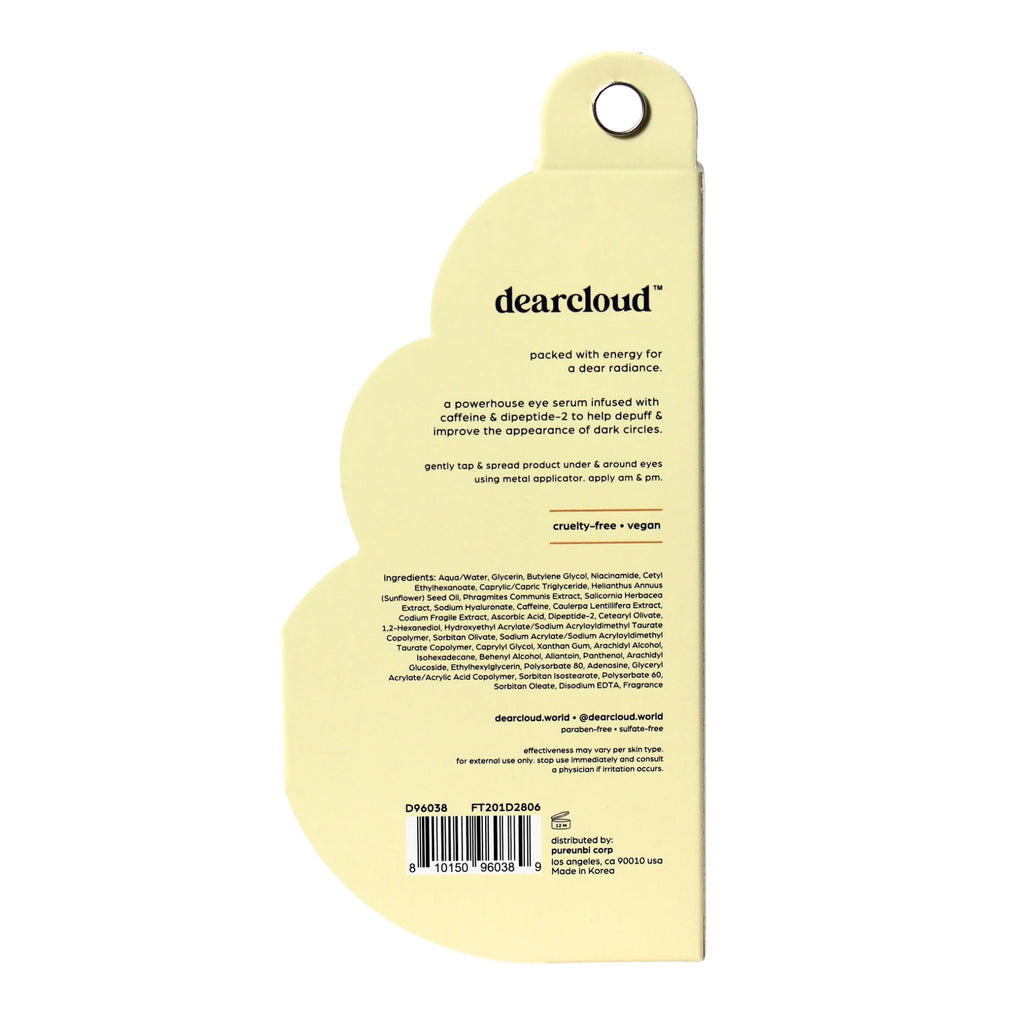 dearcloud Energy Eye Serum – Vitamin C + Dipeptide-2 for Puffiness & Dark Circles | Korean Skincare
