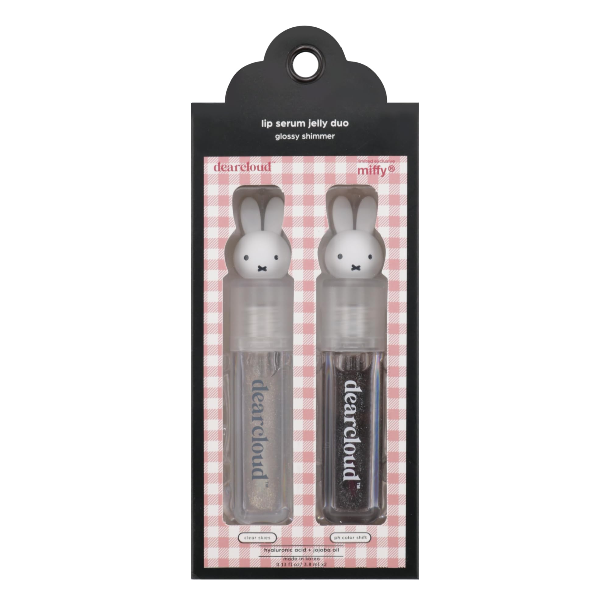 dearcloud Miffy Lip Serum Jelly Duo — Hydrating Lip Serum & pH Color Changing Gloss Set