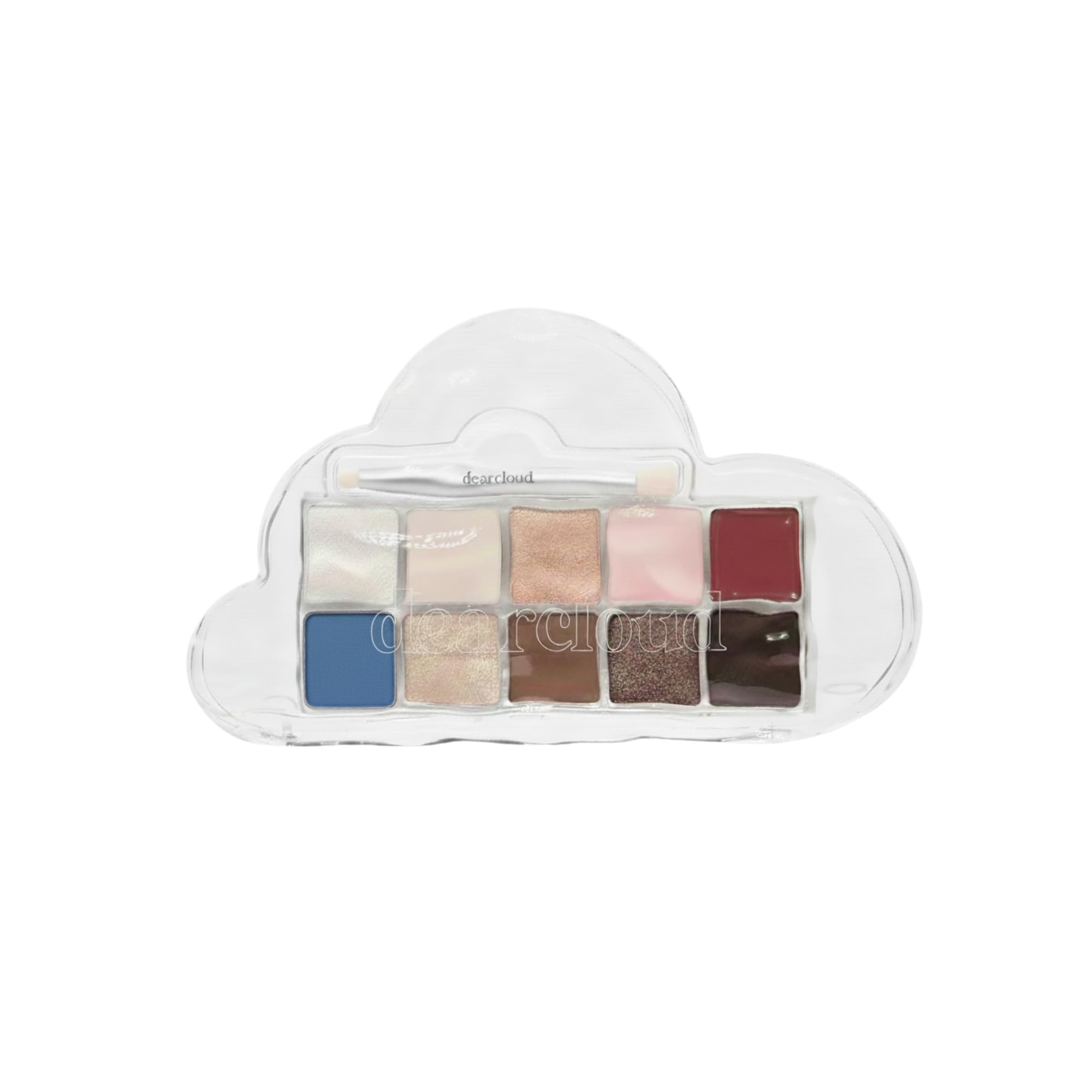 dearcloud Miffy Sky & Shadow Eye Shadow Palette — 10 Ultra-Fine Pigments & Dual-Ended Brush