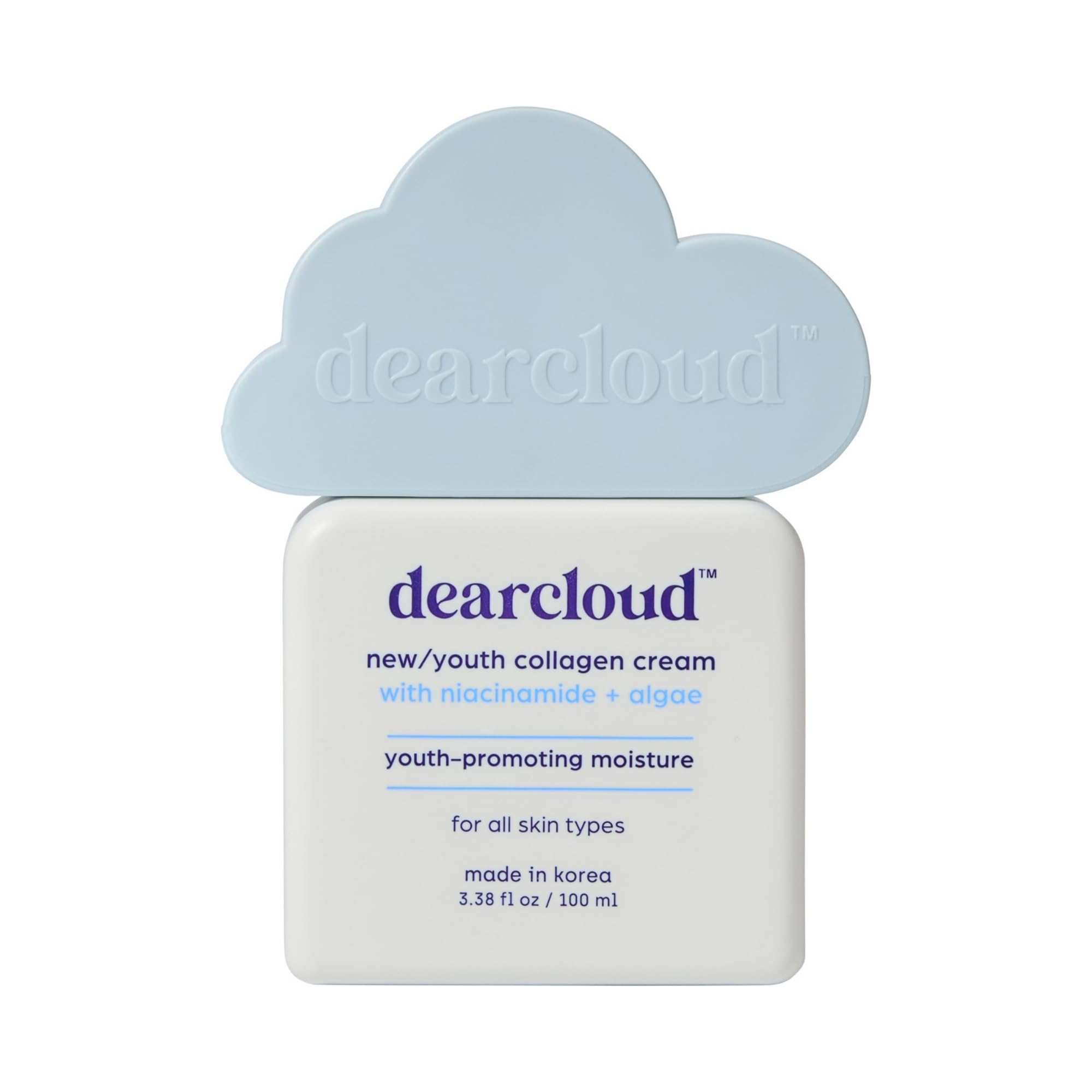 Dearcloud New Youth Collagen Cream Moisturizer - Firming Korean Facial Moisturizer for Radiant Skin (3.38 fl oz)