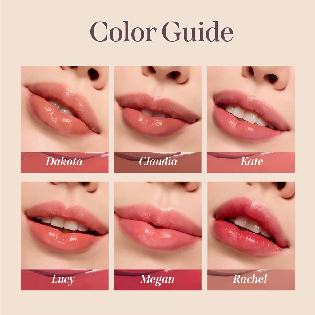 DEARDAHLIA Lip Paradise Sheer Dew Lipstick (Rachel) – Hydrating, Buildable Color, Vegan