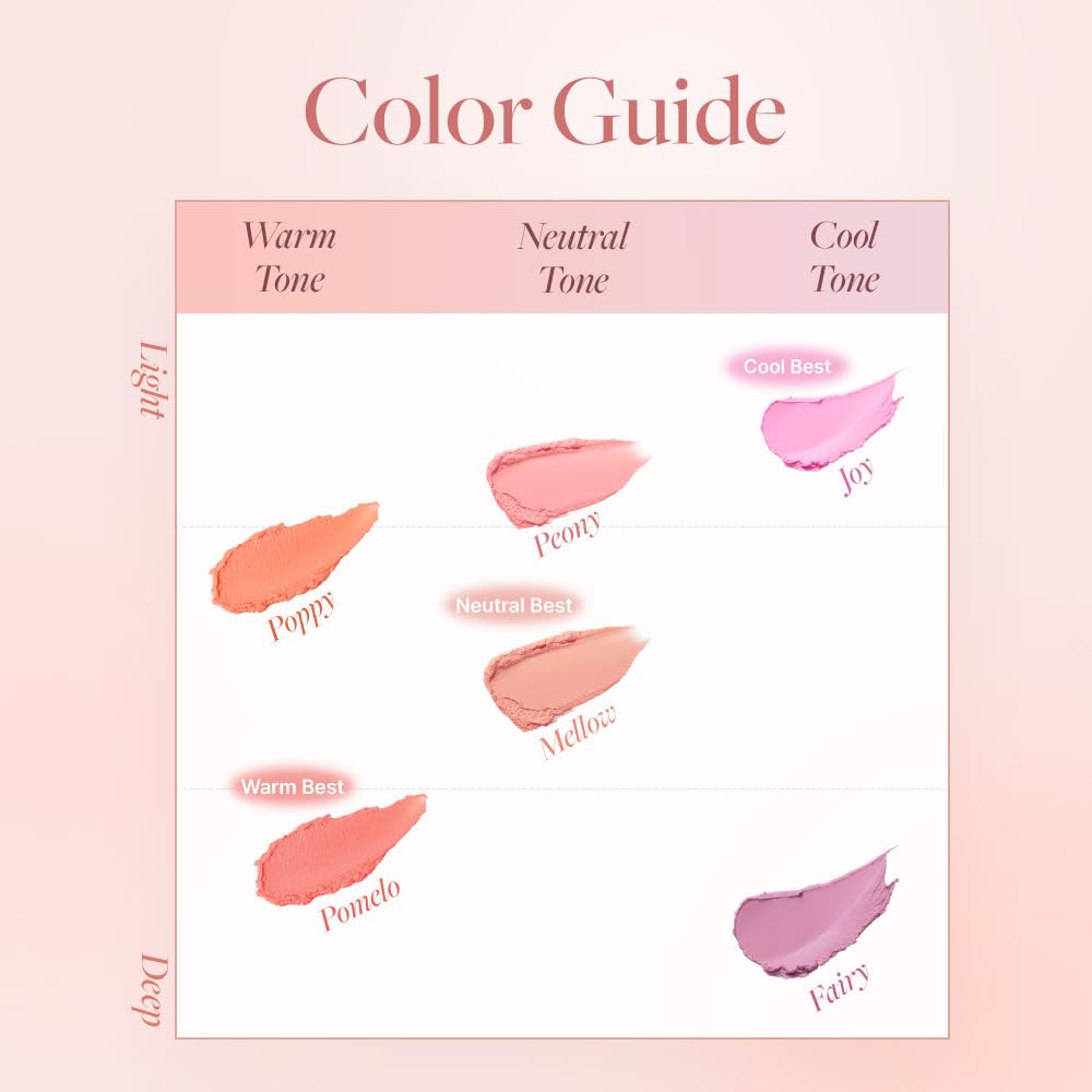 DEARDAHLIA Petal Blur Cream Blush (Peony) – Lightweight, Buildable Vegan Cream-to-Powder Blush